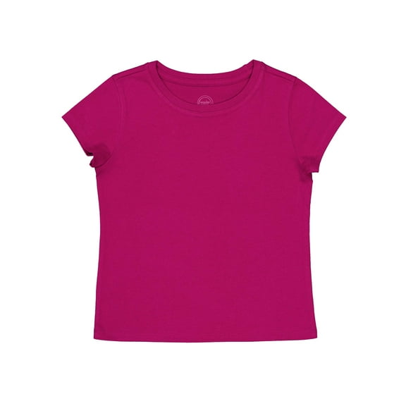 Wonder Nation Girls Short Sleeve Kid Tough T-Shirt, Sizes 4-18 & Plus