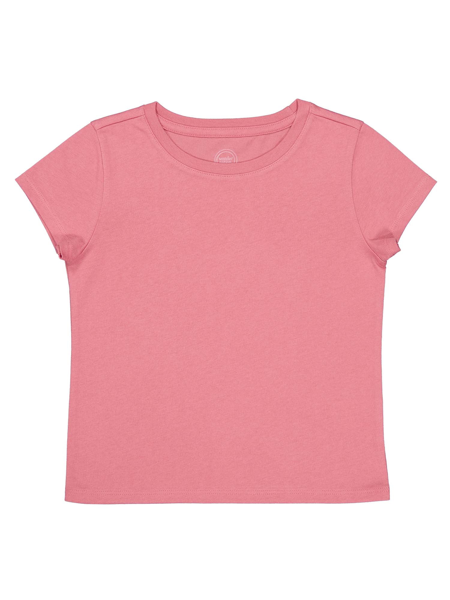 Wonder Nation Girls Short Sleeve Kid Tough T-Shirt, Sizes 4-18 & Plus