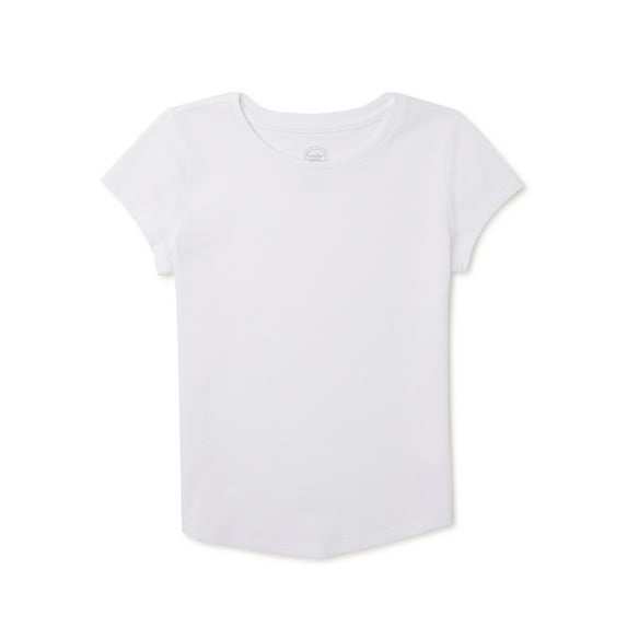 Wonder Nation Girls Short Sleeve Kid Tough T-Shirt, Sizes 4-18 & Plus