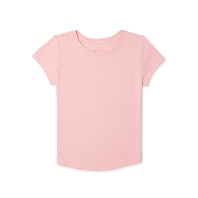 Wonder Nation Girls Short Sleeve Kid Tough T-Shirt, Sizes 4-18 & Plus
