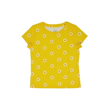 Wonder Nation Girls Kid Tough Tee with Short Sleeves, Sizes 4-18 & Plus