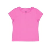 Wonder Nation Girls Kid Tough Tee with Short Sleeves, Sizes 4-18 & Plus