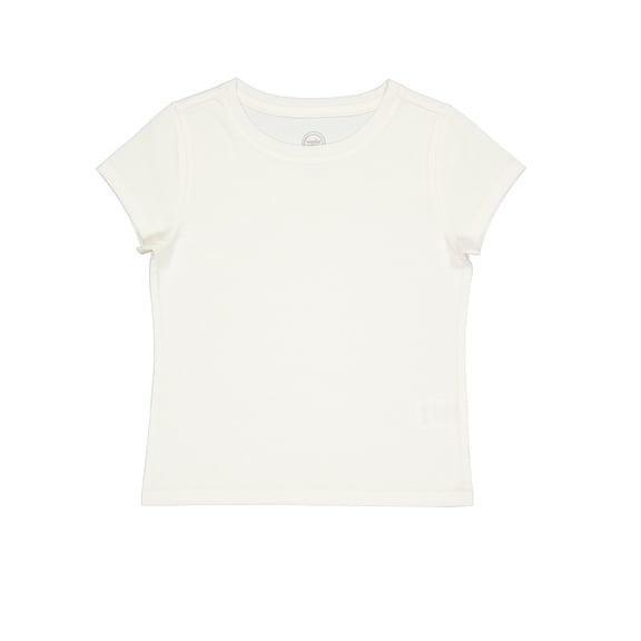 Wonder Nation Girls Kid Tough Tee with Short Sleeves, Sizes 4-18 & Plus