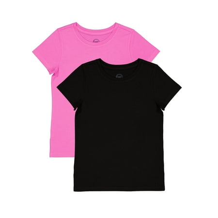 Wonder Nation Girls Kid Tough Short Sleeve Tunic Tee 2-Pack, Sizes 4-18 & Plus