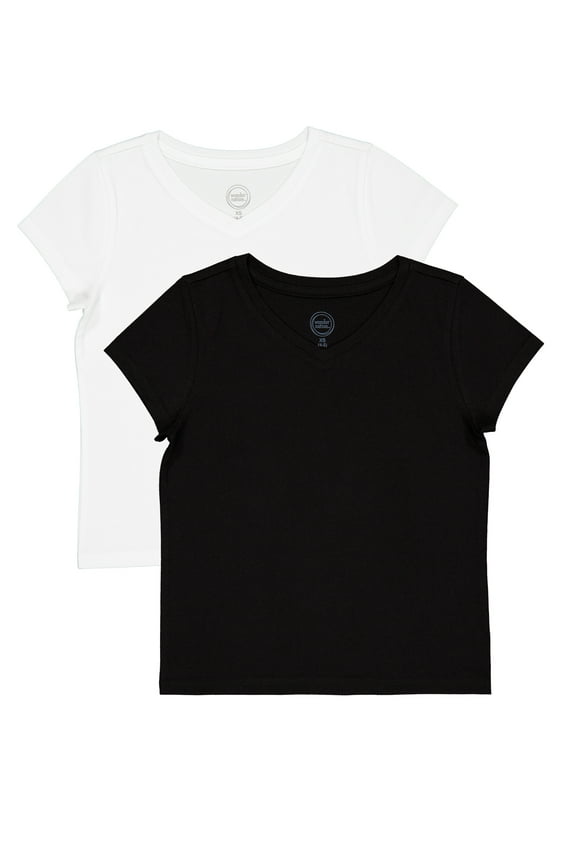 Girls Short Sleeve Kid Tough V-Neck Tee, Sizes 4-18 & Plus