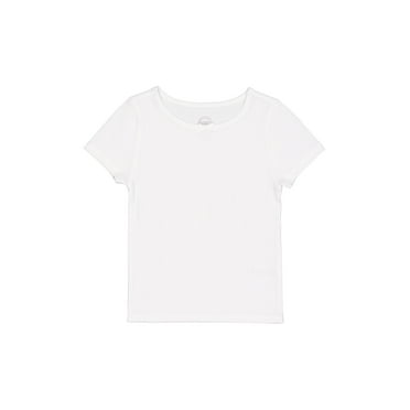 Wonder Nation Girls Short Sleeve Rib Tee, Sizes 4-18 & Plus