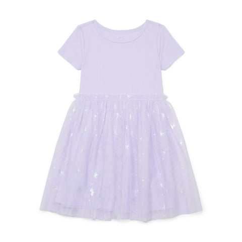 Girls Tutu Dress with Short Sleeves, Sizes 4-18 & Plus