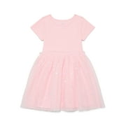 Wonder Nation Girls Tutu Dress with Short Sleeves, Sizes 4-18 & Plus