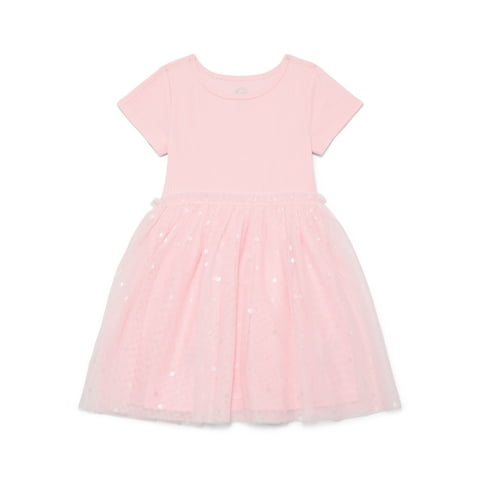 Girls Tutu Dress with Short Sleeves, Sizes 4-18 & Plus