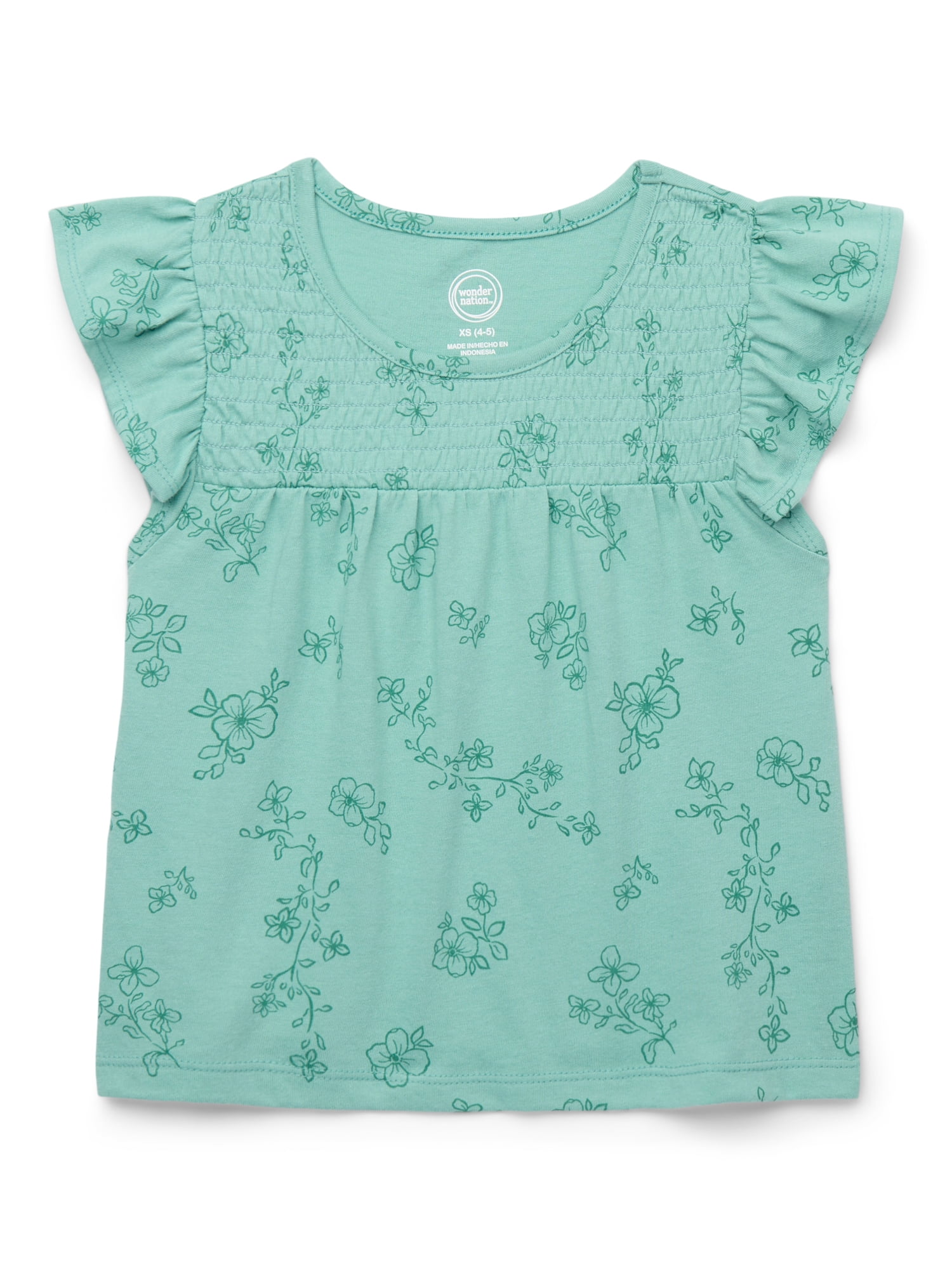 Levi's Girls' Short Sleeve Ruffle Top - Soft Peplum Shirt With Crochet Trim