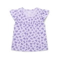 thumbnail image 1 of Wonder Nation Girls Smocked Flutter Sleeve Top, Sizes 4-18 & Plus, 1 of 3