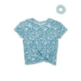 thumbnail image 1 of Wonder Nation Girls Short Sleeve Scrunchie Top, Sizes 4-18 & Plus, 1 of 4