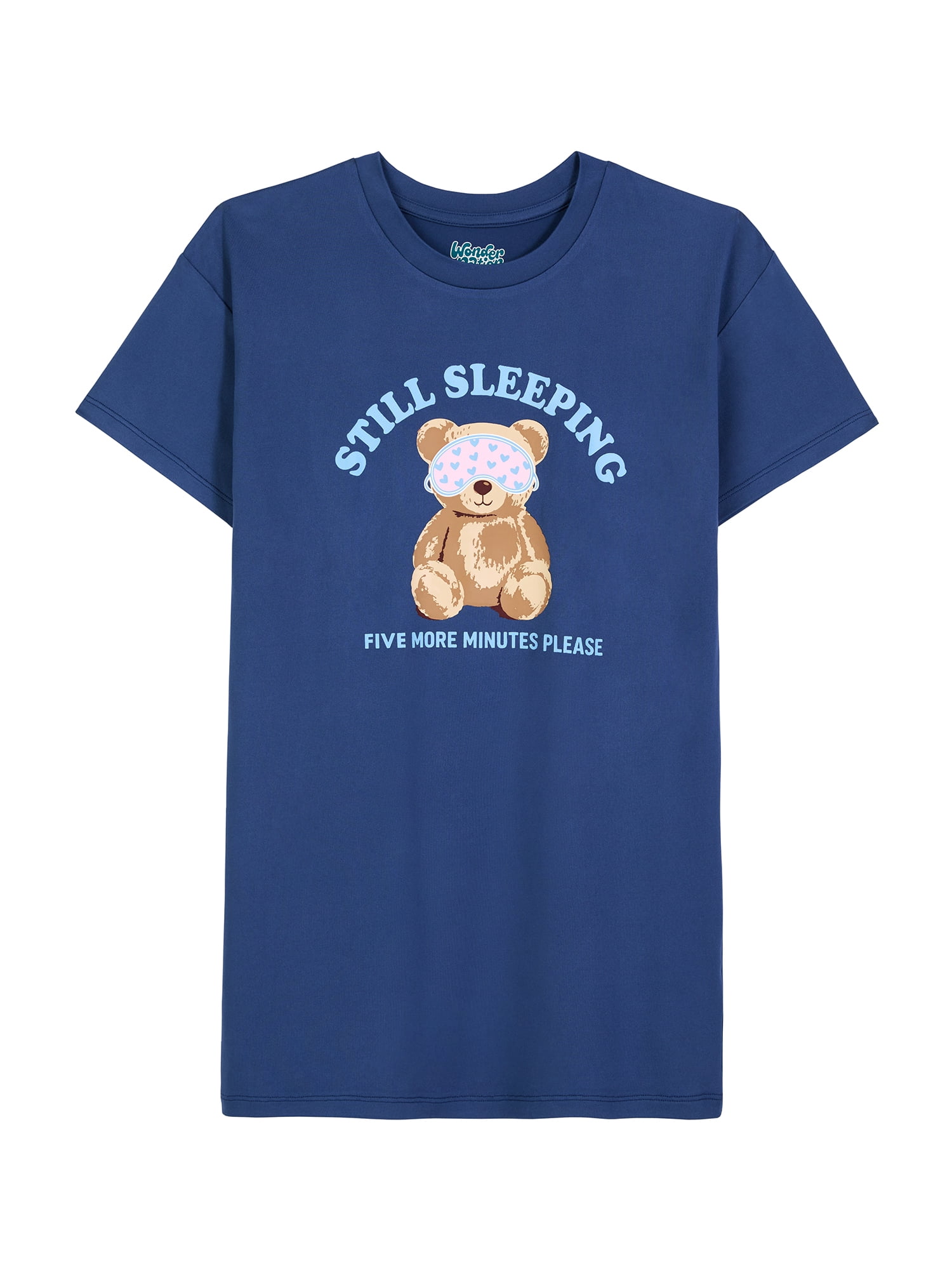 Wonder Nation Girls Short Sleeve Sleep Gown, One-Piece, Sizes 4-18