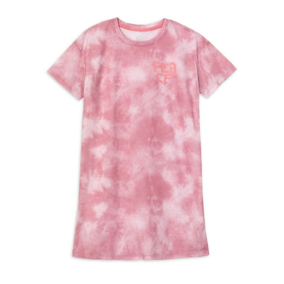 Wonder Nation Girls Short Sleeve Sleep Gown Pajama, Sizes 4-18 & Plus
