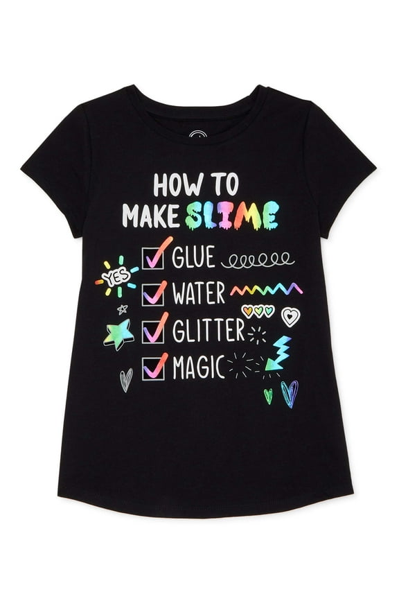 Girls 4-18 & Plus Short Sleeve Slime Tee