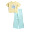 thumbnail image 1 of Wonder Nation Girls Short Sleeve Tee and Pants Pajama Set, 2-Piece, Sizes 4-18, 1 of 3