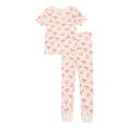 thumbnail image 1 of Wonder Nation Girls' Cotton Short Sleeve Top and Pants Tight Fit Birthday Pajamas Set, 2-Piece, Sizes 4-10, 1 of 3