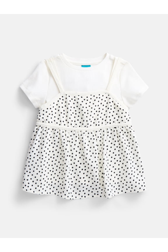 Girls Twofer Top with Short Sleeves, Sizes 4-18 & Plus