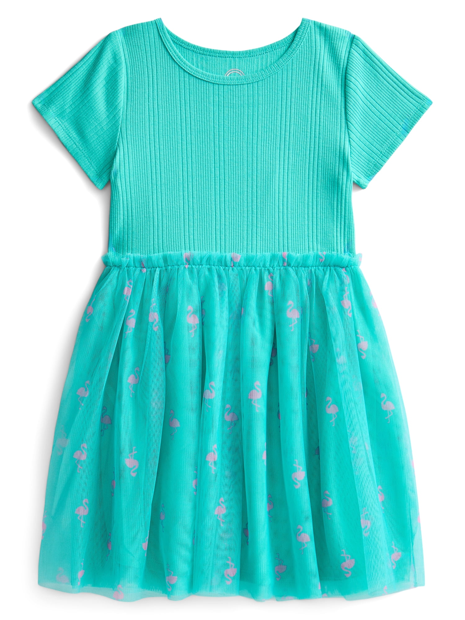 Wonder Nation Girls Tutu Dress with Short Sleeves, Sizes 4-18 & Plus