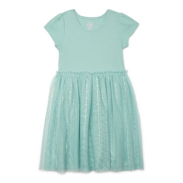 Wonder Nation Girls Short Sleeve Tutu Dress, Sizes 4-18 & Plus