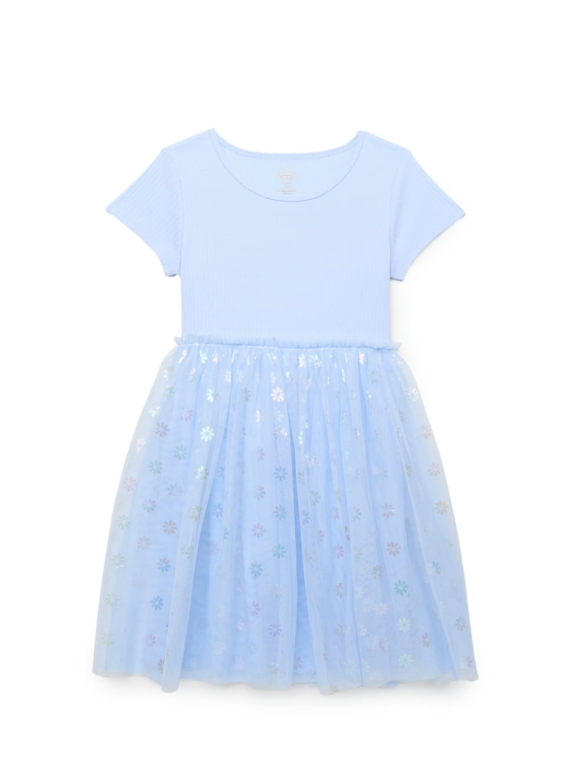 Wonder Nation Girls Short Sleeve Tutu Dress, Sizes 4-18 and Plus, Sparkle  Tutu Skirt, Ribbed Jersey Knit Bodice - Walmart.com