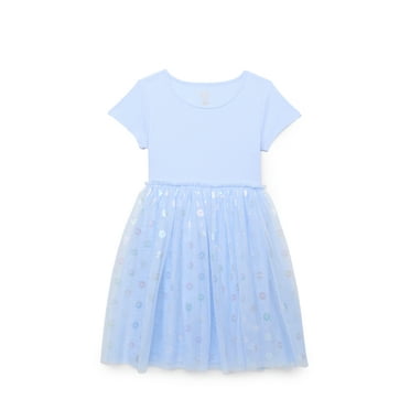Wonder Nation Girls Short Sleeve Tutu Dress, Sizes 4-18 & Plus