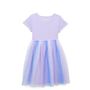 WONDER NATION Girls Short Sleeve Tutu Dress, Sizes 4-18 & Plus