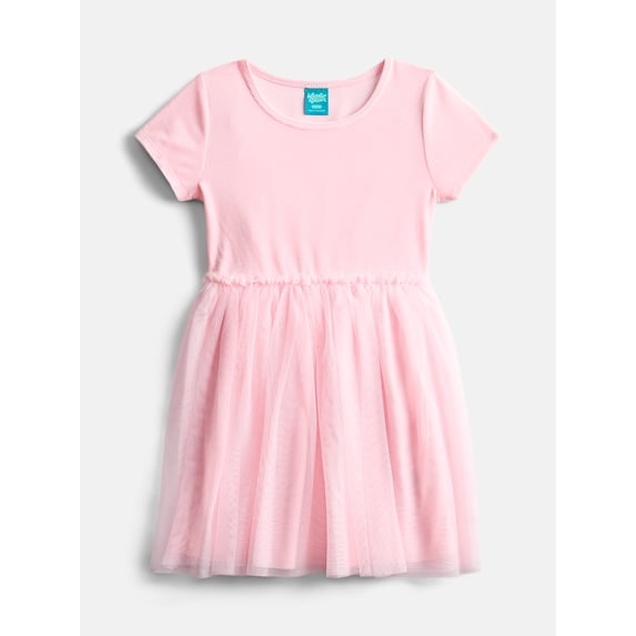 Wonder Nation Girls Tutu Dress with Short Sleeves, Sizes 4-18 & Plus ...