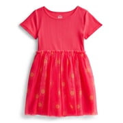 Wonder Nation Girls Tutu Dress with Short Sleeves, Sizes 4-18 & Plus