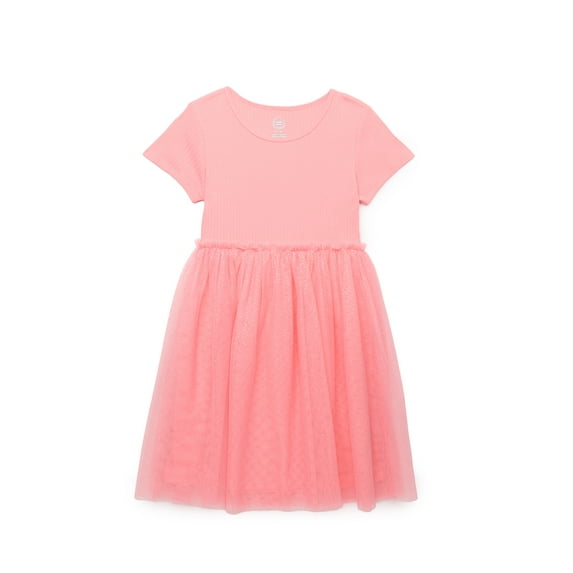 Wonder Nation Girls Short Sleeve Tutu Dress, Sizes 4-18 & Plus