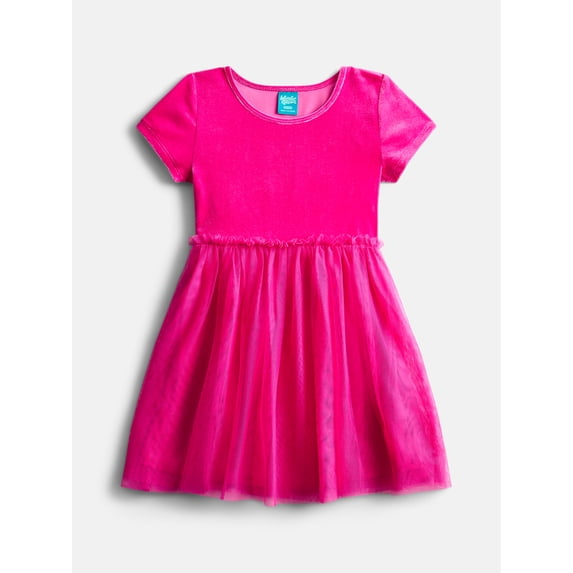 Wonder Nation Girls Tutu Dress with Short Sleeves, Sizes 4-18 & Plus ...
