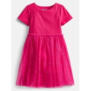 Wonder Nation Girls' Tutu Dress with Short Sleeves, Sizes 4-18