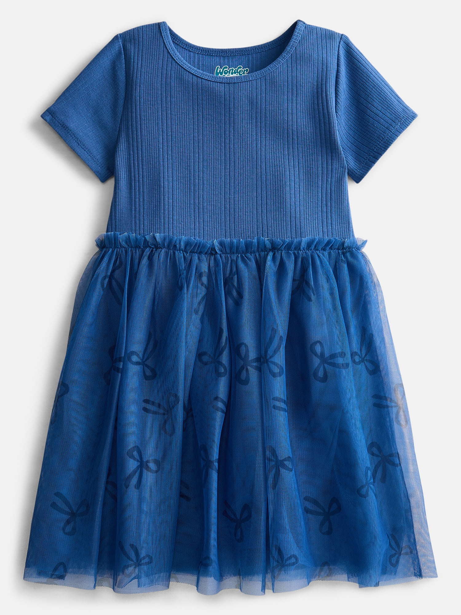 Wonder Nation Girls' Tutu Dress with Short Sleeves, Sizes 4-18