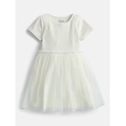 Wonder Nation Girls' Tutu Dress with Short Sleeves, Sizes 4-18