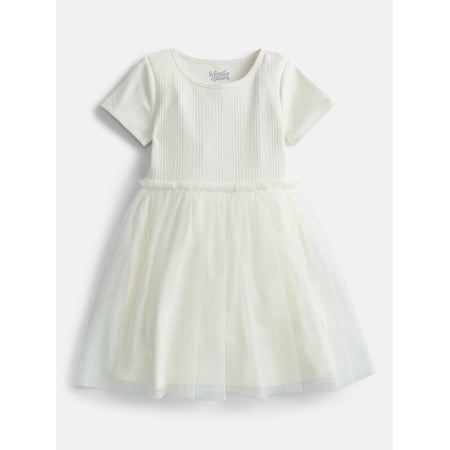 Wonder Nation Girls' Tutu Dress with Short Sleeves, Sizes 4-18