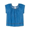 thumbnail image 1 of Wonder Nation Girls Short Sleeve Woven Babydoll Top, Sizes 4-18 & Plus, 1 of 3