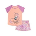 thumbnail image 1 of Wonder Nation Girls Short Sleeve and Short Pajamas Set, 2-Piece, Sizes 4-18 & Plus, 1 of 2
