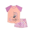 thumbnail image 1 of Wonder Nation Girls Short Sleeve and Short Pajamas Set, 2-Piece, Sizes 4-18 & Plus, 1 of 2