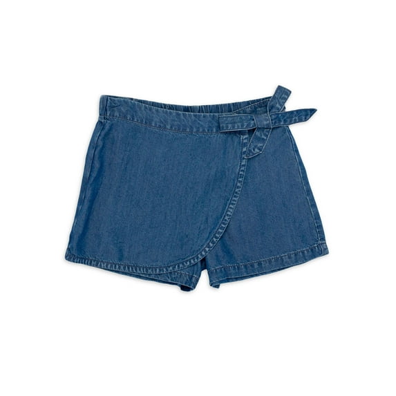Wonder Nation Girls Side Tie Skort, Sizes 4-18 & Plus