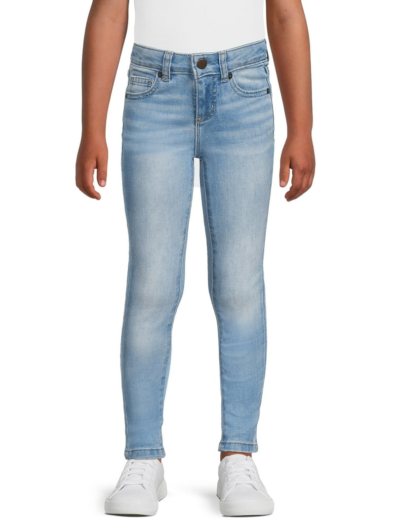 Wonder Nation Girl's Skinny Mid Rise Jeans, Sizes 4-18