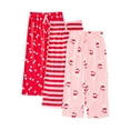 thumbnail image 1 of Wonder Nation Girls Holiday Print Sleep Pants, 3-Pack, Sizes 4-18, 1 of 4