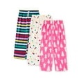 thumbnail image 1 of Wonder Nation Girls Holiday Print Sleep Pants, 3-Pack, Sizes 4-18, 1 of 4
