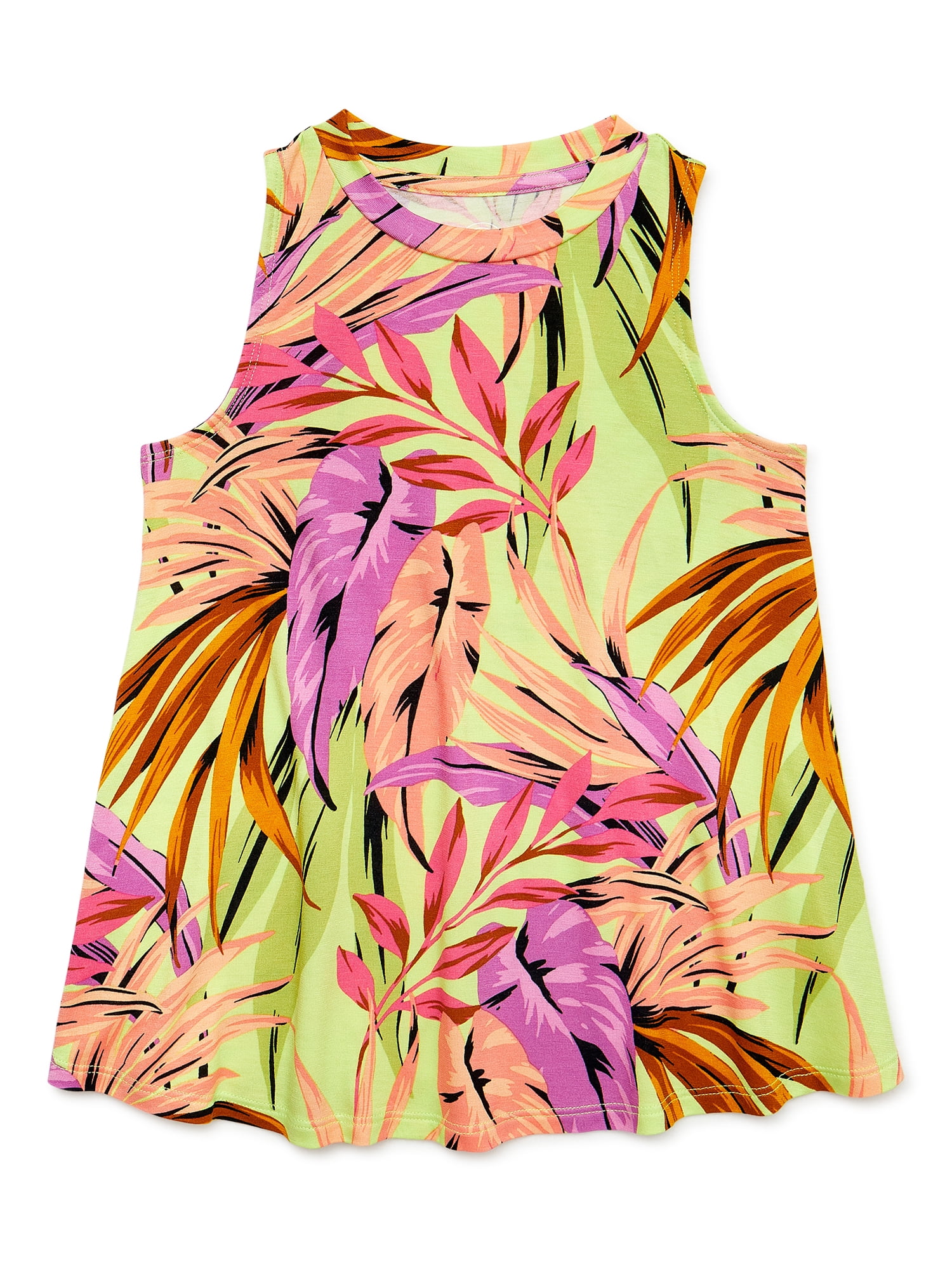 Wonder Nation Girls Sleeveless Rib Tank Top, Sizes 4-18 & Plus