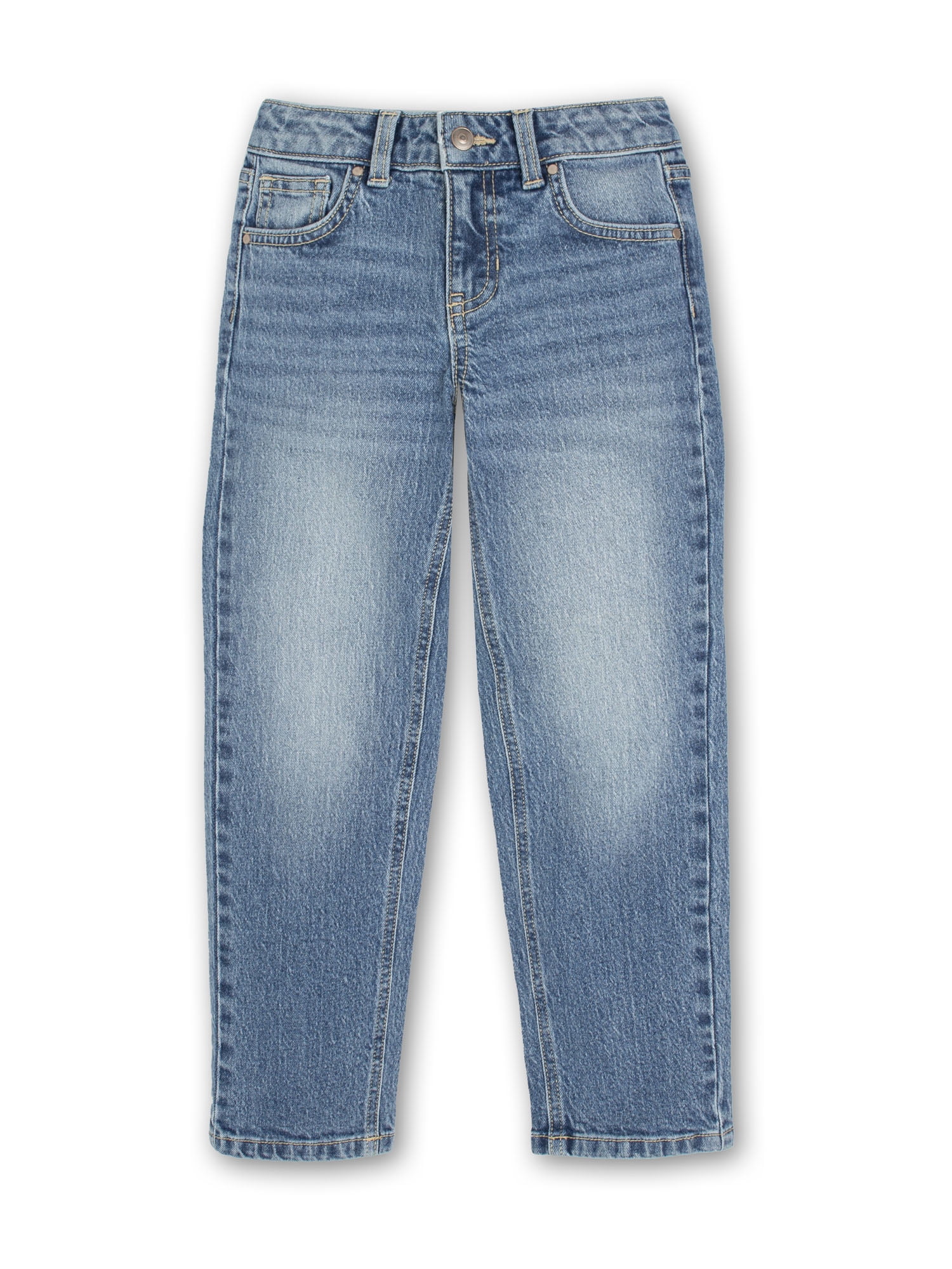 Wonder Nation Girls Slouchy Straight Jeans, Sizes 5-18
