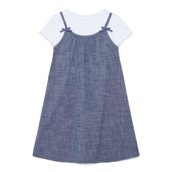 Wonder Nation Girls Cami Dress and Short Sleeve Tee, Sizes 4-18 & Plus