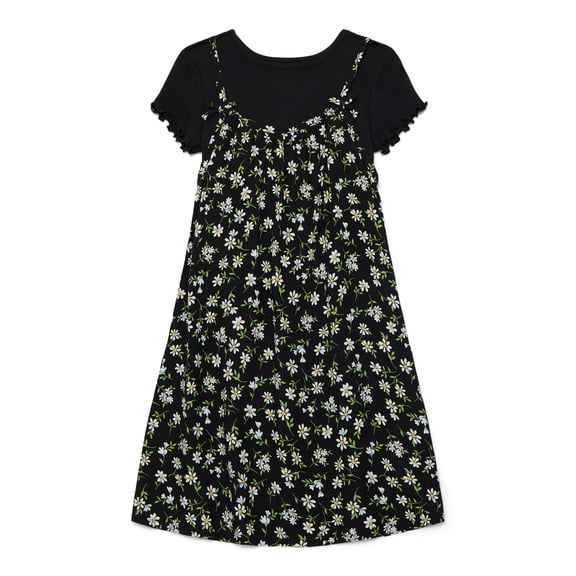 Wonder Nation Girls Cami Dress and Short Sleeve Tee, Sizes 4-18 & Plus