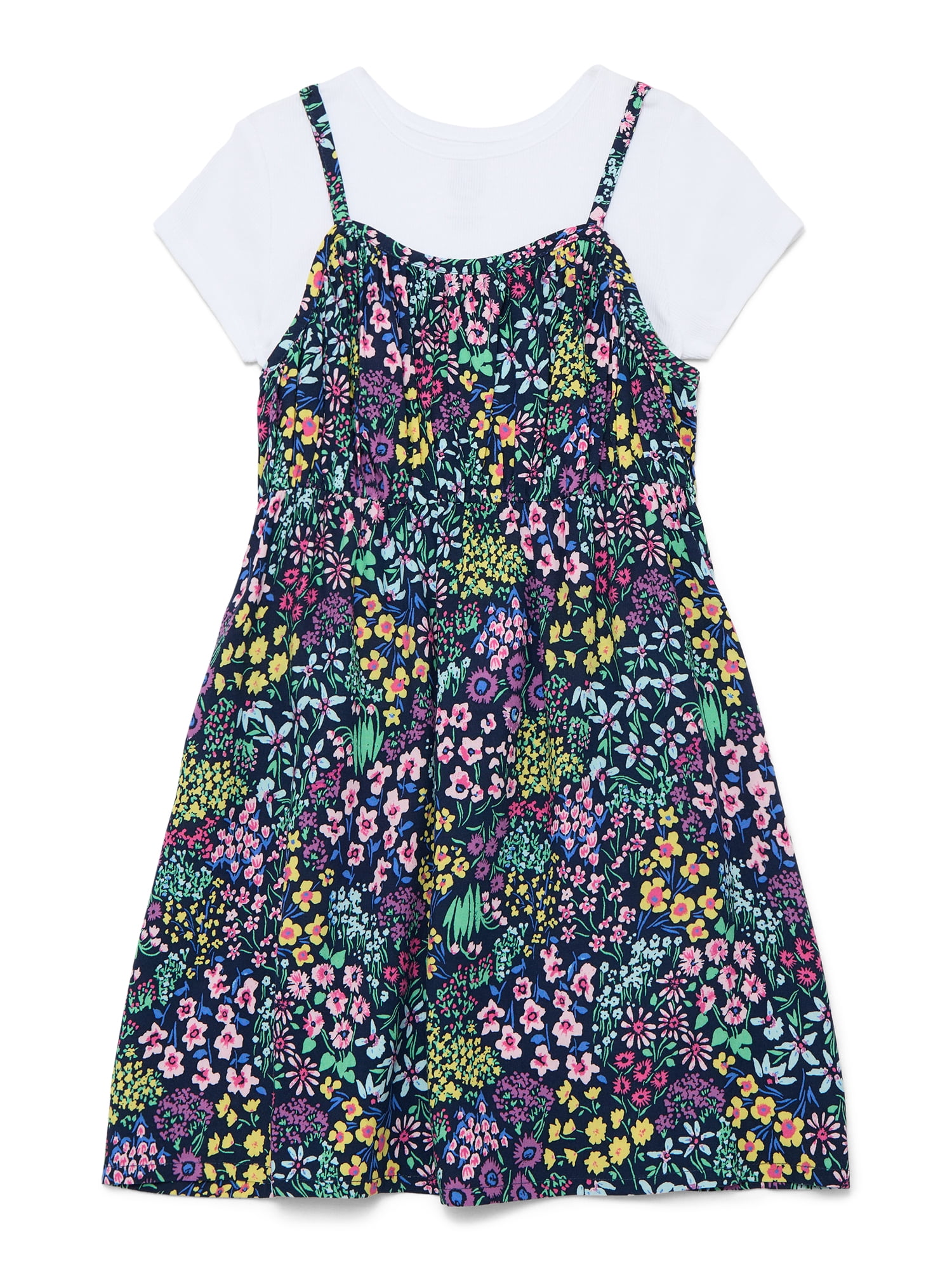 Wonder Nation Girls Cami Dress and Short Sleeve Tee, Sizes 4-18 & Plus