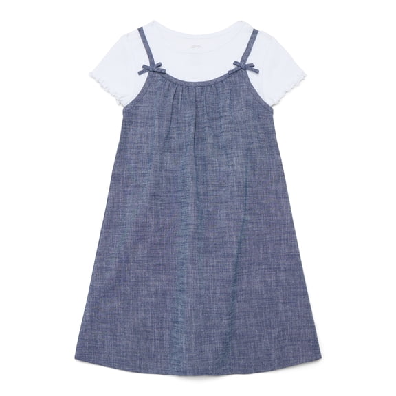 Wonder Nation Girls Cami Dress and Short Sleeve Tee, Sizes 4-18 & Plus