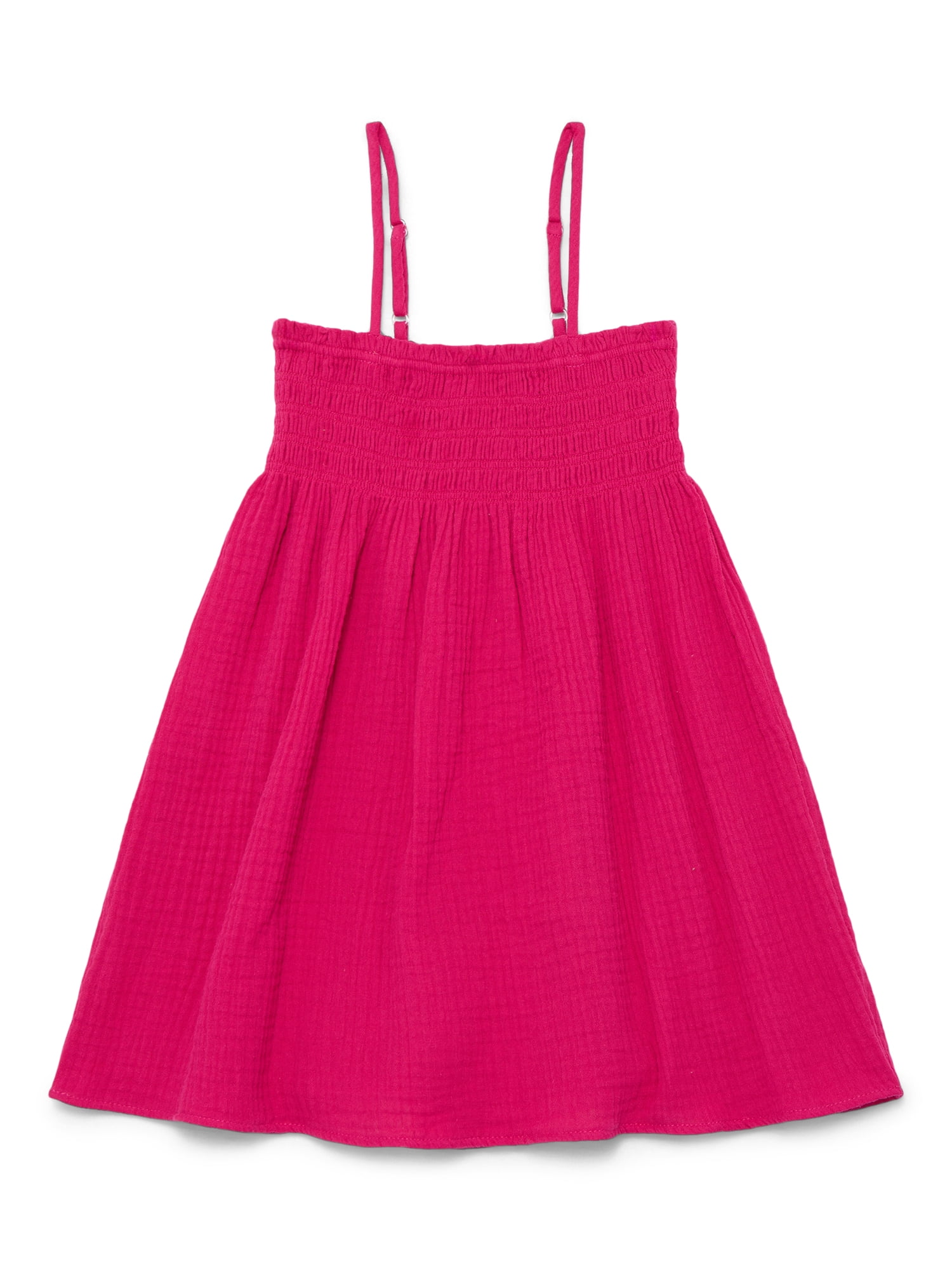 Wonder Nation Girls Smocked Spaghetti Strap Mini Dress Coverup, Sizes 4-18
