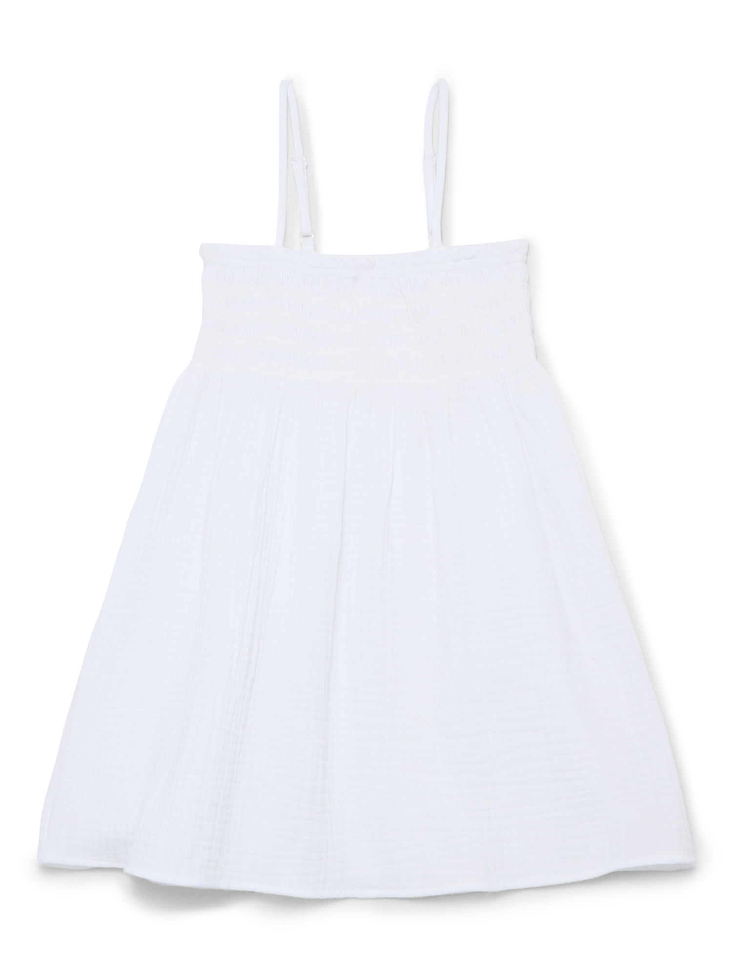 Wonder Nation Girls Smocked Spaghetti Strap Mini Dress Coverup, Sizes 4-18